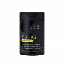 Vegan Vitamin D3 + K2, Веган витамин D3 + K2, 60 вегетарианских капсул